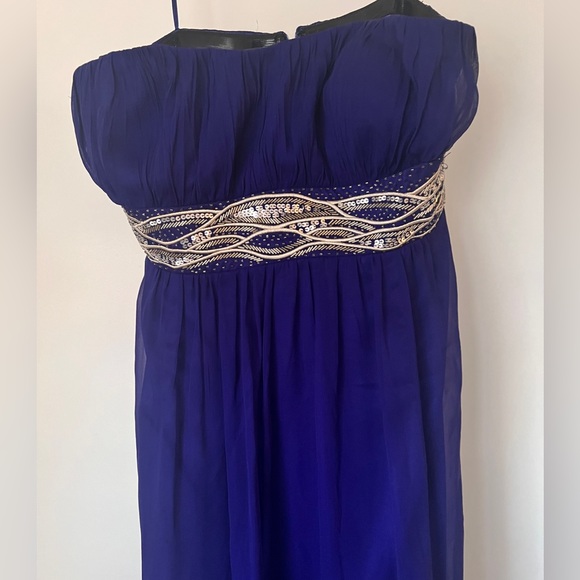 Strapless Royal Blue Gown - Picture 2 of 3